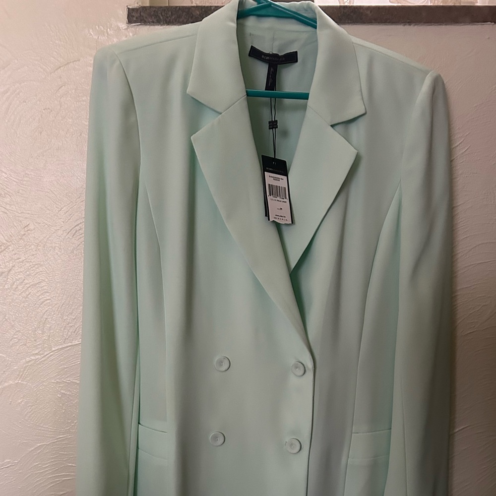 Pale Jade BCBG MAXAZRIA double breasted coatdress size M NWT